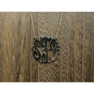 18 Inch Worn Gold Plated Over Sterling Silver SFG Initials Necklace